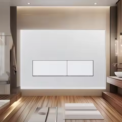 Toilet Flush Plate Compatible with Geberit Sigma 01 20 30 UP300 & UP320 Series silver Panel with Con