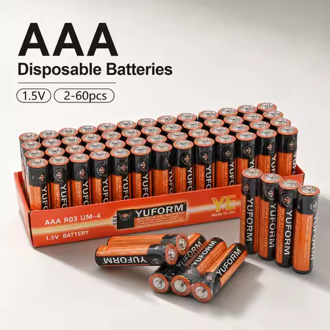 AAA Carbon Zinc Disposable Battery 1.5V High Capacity 2-60PCS Replacement Power Cells for Toys Remot