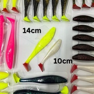 SOFT PLASTIC PADDLE POP 8CM 10CM 14CM SIAKAP TOMMAN HARUAN CASTKING KOLAM TASIK