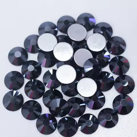 2058 Shiny Black SS40 SS50 Top Quality Color Flat Back Non Hotfix Rhinestones Super Shiny Crystal Ma