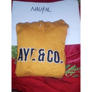 Hoodie Aye & co Demolay Mustard