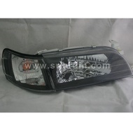 Toyota Corolla AE100 AE101 93 94 Black Crystal Headlamp { 1 Pair Left & Right }