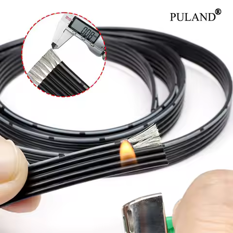 Black 2P/3P/4P/5P/6P/8P/10P/12P/14P Multi Core Silicone Parallel Wire 30/28/26/24/22/20AWG Fexible H
