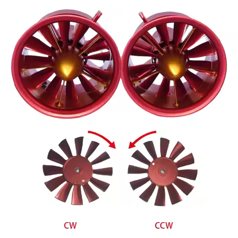 JP 90mm 105mm 120mm EDF metal culvert Ducted Fan 12 Blades fan with Motor 6S 12S 14S for RC Jet Mult