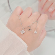 [HOT] Vòng tay bạc nữ LAMY Lucky Four Leaf Star Silver Bracelet 2241SV