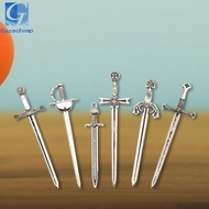 [Gazechimp] Decorative Knight Sword Charms, Metal Pendants, Bookmark, Swords for Miniature Scenes, O