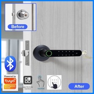 Smart Door Lock for Bedroom Fingerprint Door Lock Tuya APP Passcode Digital Door Lock