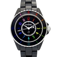 【二手】香奈兒 J12 Electro H7121 黑色陶瓷女錶 - 二手
