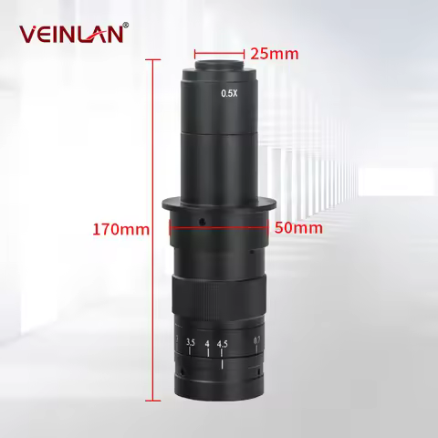 0.7X to 4.5X continuous zoom single-lens microscope lens, with magnification of180X150X130Xcompatibl