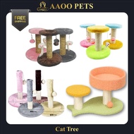 [AAOO Pets] Cat Kitten Climbing Frame Durable Cat Tree Play Scratcher Single Tree Cat Scratcher With Toy - Cat Tree Scratcher Pets Kitten Scratching Post Board Cat Toys / Cat Toy / Pet Toy / Mainan Kucing