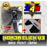 HONDA CLICK 125i Version 3 Inner Pocket Fairings Carbon Sticker