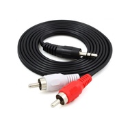 1 to 2 speaker cable from 3.5mm to AV 2 RCA Audio 1m5 to 10m