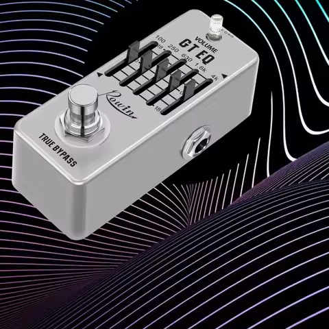 Rowin Guitar Equalizer Pedal 5-band Parametric EQ Guitar Effect Pedal Frequency Compensator ±18dB Ra