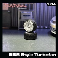 BBS Style Turbofan Resin Rims 1:64 Scale 9mm 10mm