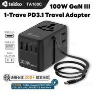 TEKKO TA100C 100W GAN3 PD3.1 通用旅行轉接器