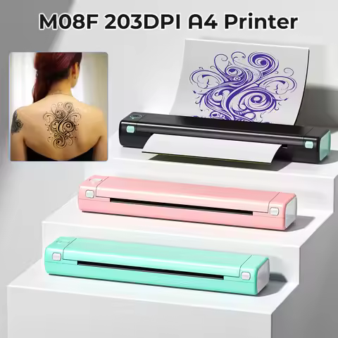 Phomemo M08F A4 Portable Thermal Printer 8.26"x11.69" A4 Thermal Paper Wireless Mobile Travel Printe