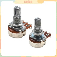 SEL 5Pcs 18mm Pots Shaft Guitar Potentiometer 25K A B Guitar Amp Potentiometer