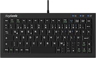 KeySonic 60382 Extra Small Keyboard, USB Cable (2 m), Full Key Range, SoftSkin, Black