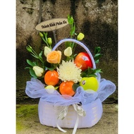 {EXPRESENT Fruit Bar in HCM} mini wooden basket/ colorful handbag basket for Fruits, Fruits, Gifts