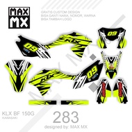 Decal klx 150 bf abstrak hijau stabilo