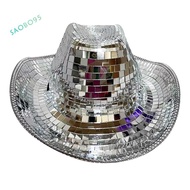 Sparkly Glitter Space Cowgirl Hat Mirror Ball Hat for Women Men for Party Accessories