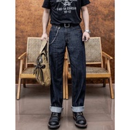 牛仔長褲 夏天薄款 中腰寬鬆直筒 11oz 預縮處理 丹寧赤耳 55501