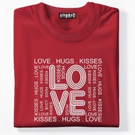 love hugs kisses design fashion unisex tops basic cotton t-shirt oversized tshirt color shirts tees