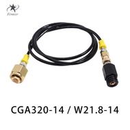 [Fenteer] Stream Adapter Hose 60inch CGA320-14/W21.8-14 to -4 Sparkling Machine Maker Direct Connect