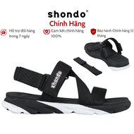 Giày Sandal Nam Nữ SHONDO F6 Sport Thời Trang Nhẹ Êm Đi Học Đi Làm Đế Cao 35cm Màu Trắng Đen F6S0111