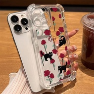 Ins Style Red Rose Casing For Vivo Y19s 4G Y300 Y37 V40 Pro Lite V40E Y200 X200 Pro Mini Y28 iQOO 13