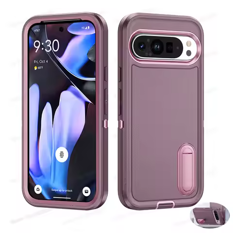 Military Grade Shockproof Cover For Google Pixel 9 Pro XL 3IN1 Anti-Shock Strong Stand Case For Goog