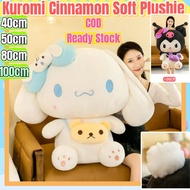 (COD)Big Sanrio Plushie 80cm 100cm  Cinnamorol plushie  Anime Sanriod Toys Kawaii Kuromi Cinnamorol 