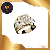 cincin berlian eropa emas asli 75% original