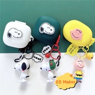 For Anker Soundcore Sport X20 Case Cartoon Snoopy Keychain Cute Silicone Finger Ring Pendant Suitabl