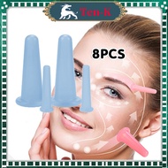8Pcs Silicone Facial Cupping Set Facial Cupping Therapy/ Facial Cupping Tool/ Facial Suction Vacuum/