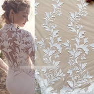 Ivory Lace Floral Embroidery Bridal Veil - Wedding Accessory H0609