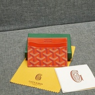 Goyard ที่ใส่นามบัตรมีลาย GY เวอร์ชั่นอัปเกรดสำหรับผู้ชายและผู้หญิงที่เก็บนามบัตรธุรกิจรับของแท้กระเป๋าใส่เหรียญที่ใส่บัตรใบขับขี่