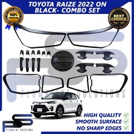 Toyota Raize 2022 -2023 ON Garnish Cover Set Black / Chrome Toyota Raize Car Accessories