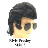 (Model 3) Unique and fun Elvis Presley Cosplay Short Wig Rock and Roll King for Men