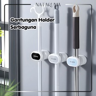 GANTUNGAN ECOCO Mop holder - Multifunctional wall holder for broom, Mop, umbrella, direct stick
