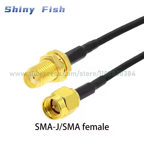 SMA-J to SMA female Black Cable GSM 3G4G Wireless 5G Routing Network card Antenna adapter Cable RG31