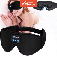 Bluetooth Sleeping Headphones 3D Eye Mask Wireless Soft Headband Music Earphones Travel Pillow Migra