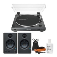 Audio-Technica AT-LP60X Bluetooth USB Turntable with PreSonus Eris E3.5 Bluetooth Monitors and Clean