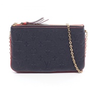 【二手】路易威登LOUIS VUITTON單肩包 Pochette 雙拉鍊 M63916 海軍藍紅皮革 Pochette 雙拉鍊女士