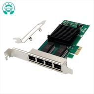 I340-T4 PCI-E X1 Gigabit Server Network Card 4 Port RJ45 PCI Express X Gen 2.1 5GT/S 82580EB Gigabit