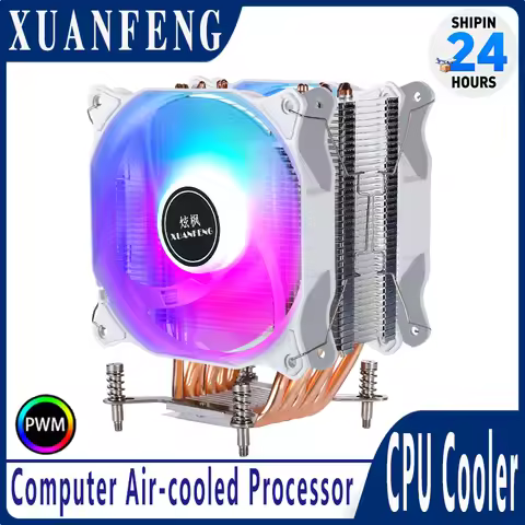 XUANFENG Air-cooled Processor Heatsink CPU Cooler 4/6 Heat Pipes 120mm Fan Compatible LGA2011-3 2066