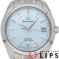 精工 Grand Seiko 機械高頻 36000 40mm 冰瀑傳承系列秋季限量版 SBGH349/9S85-02E0，附錶盒、保固卡，鈦金屬，男士腕錶，冰藍色，拋光，成色極佳 [二手]
