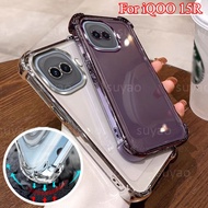 For iQOO15R iQOO 15R 15 5G Phone Case Soft TPU Clear Plating Casing Transparent Anti Drop Airbag Sho