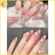 [CrownFamily] Laser Dazzling Aurora Butterfly Shape Paintings Nail Sticker Enhancement Adhesive Nail