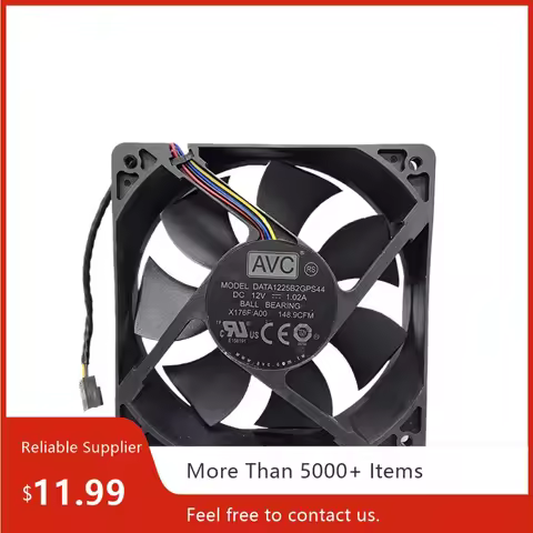 for AVC DATA1225B2GPS44 120mm PWM Cooling Fan, 12V 148.9 CFM, 4300 RPM, Dual Ball for PC Case, CPU,